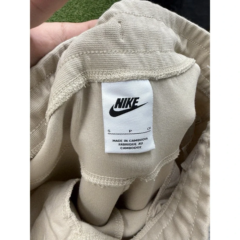 Nike Tech Fleece Joggers Mens Small Sportswear Sweatpants Athleticwear Beige y2k